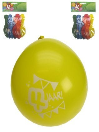 e-carnavalskleding-SYK Leeftijd ballonnen 4 jaar