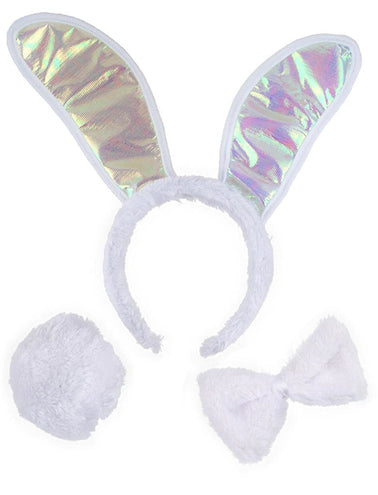 e-carnavalskleding-SYK Luxe Bunny set roze 3-delig
