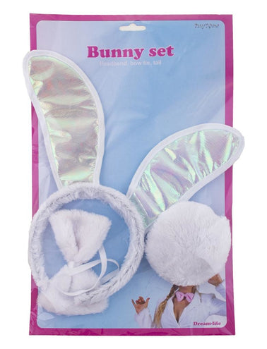 e-carnavalskleding-SYK Luxe Bunny set roze 3-delig