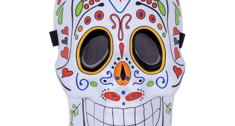 e-carnavalskleding-SYK Masker dia de los muertos fleurig