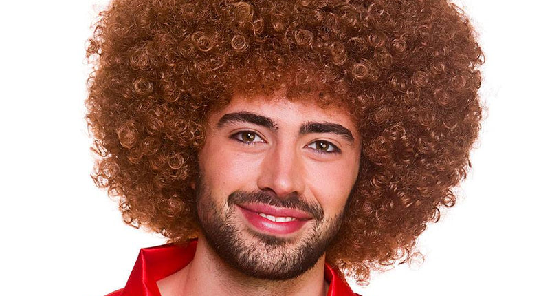 e-carnavalskleding-SYK Mega afro pruik Jennie bruin