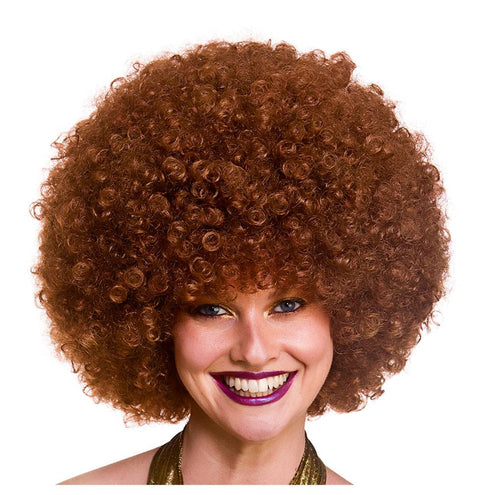 e-carnavalskleding-SYK Mega afro pruik Jennie bruin