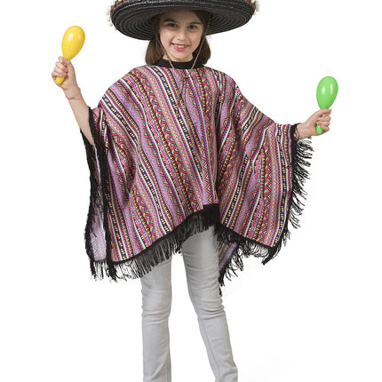 e-carnavalskleding-SYK Mexicaanse poncho Pedro kinderen