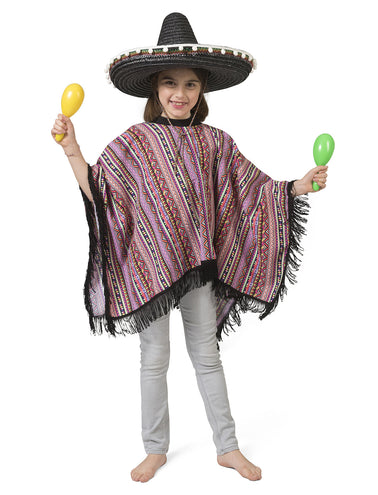 e-carnavalskleding-SYK Mexicaanse poncho Pedro kinderen