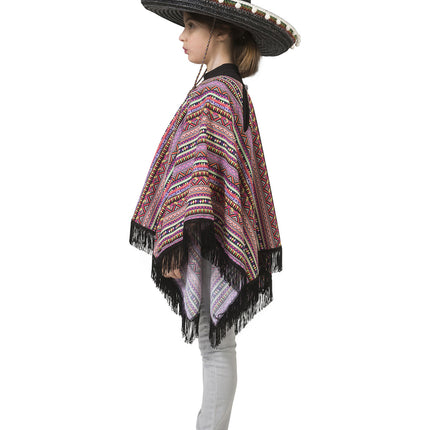 e-carnavalskleding-SYK Mexicaanse poncho Pedro kinderen