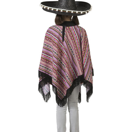 e-carnavalskleding-SYK Mexicaanse poncho Pedro kinderen