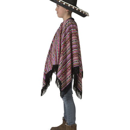 e-carnavalskleding-SYK Mexicaanse poncho Pedro kinderen