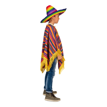 e-carnavalskleding-SYK Mexicaanse poncho Tequila kinderen