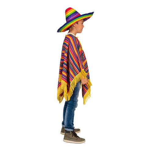 e-carnavalskleding-SYK Mexicaanse poncho Tequila kinderen