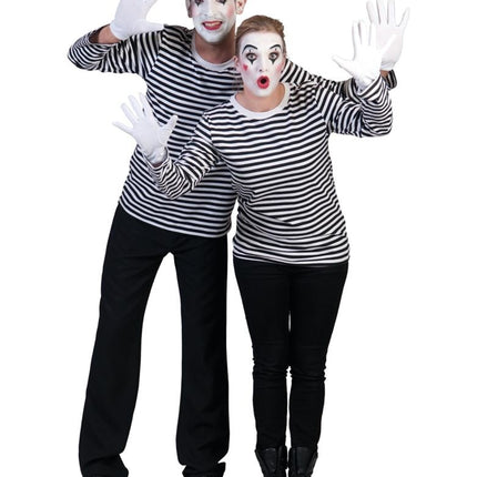 e-carnavalskleding-SYK Mime Shirt voor volwassenen