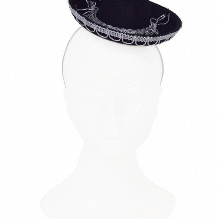 e-carnavalskleding-SYK Mini sombrero zwart 17cm