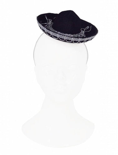 e-carnavalskleding-SYK Mini sombrero zwart 17cm