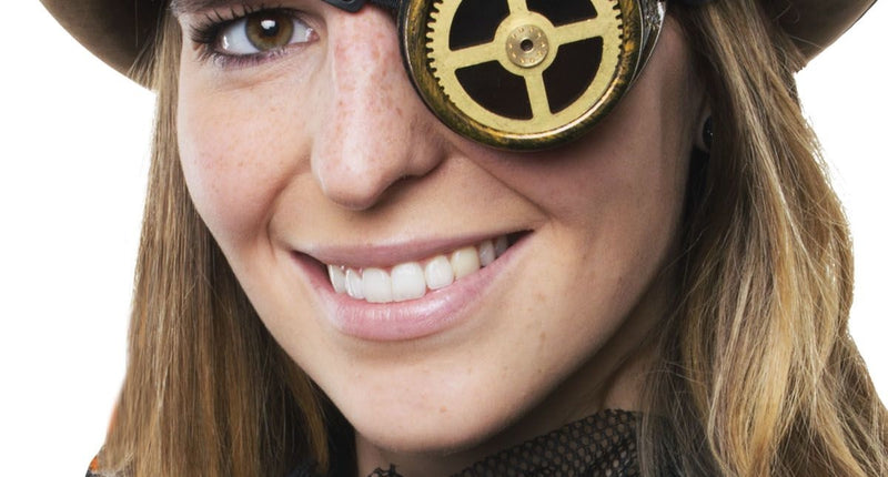 e-carnavalskleding-SYK Monocle steampunk bril met tandwiel