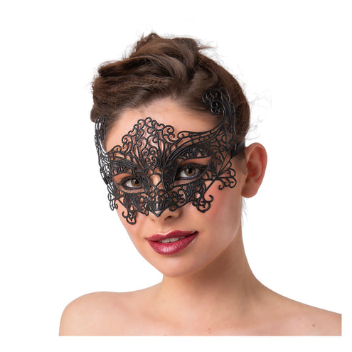 e-carnavalskleding-SYK Mooi zwart metaallook masker Annet
