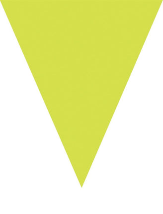 e-carnavalskleding-SYK Neon groene vlaggenlijn slinger 5mtr.