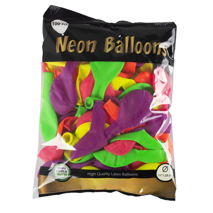 e-carnavalskleding-SYK Neon latex ballonnen 100st.
