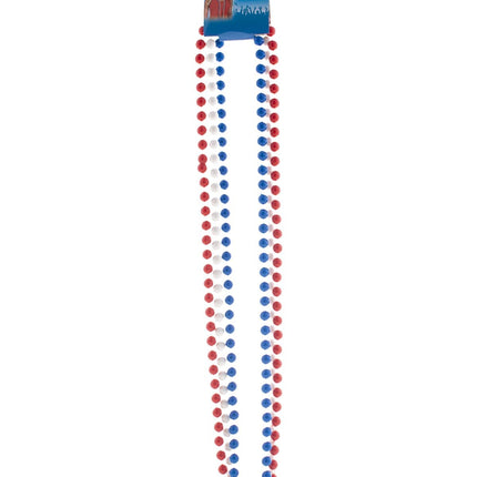 e-carnavalskleding-SYK Nep parelketting rood wit blauw