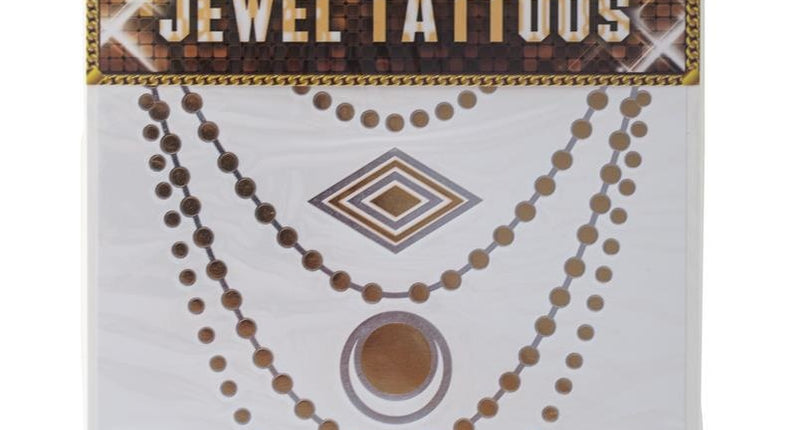 e-carnavalskleding-SYK Nep tattoos in goud en zilver