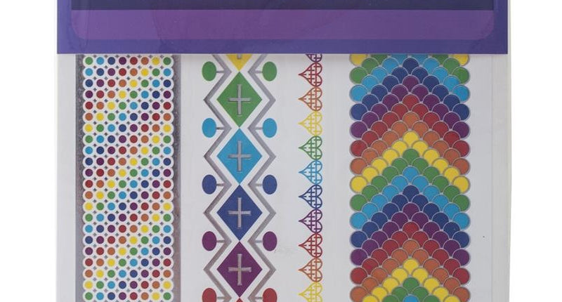 e-carnavalskleding-SYK Nep tattoos regenboogkleuren