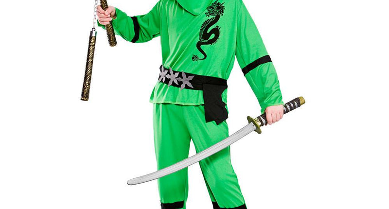 e-carnavalskleding-SYK Ninja pak power groen