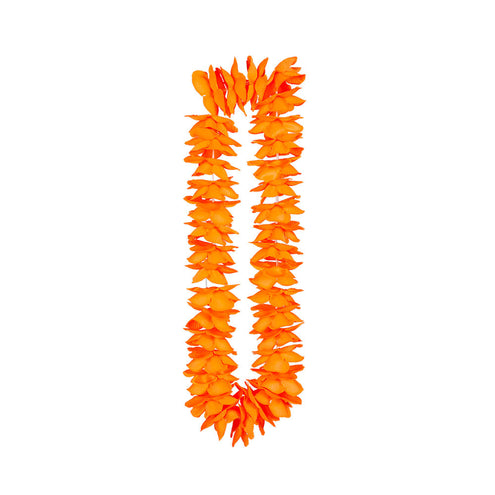 e-carnavalskleding-SYK Oranje Hawaii bloemenslinger satijn look