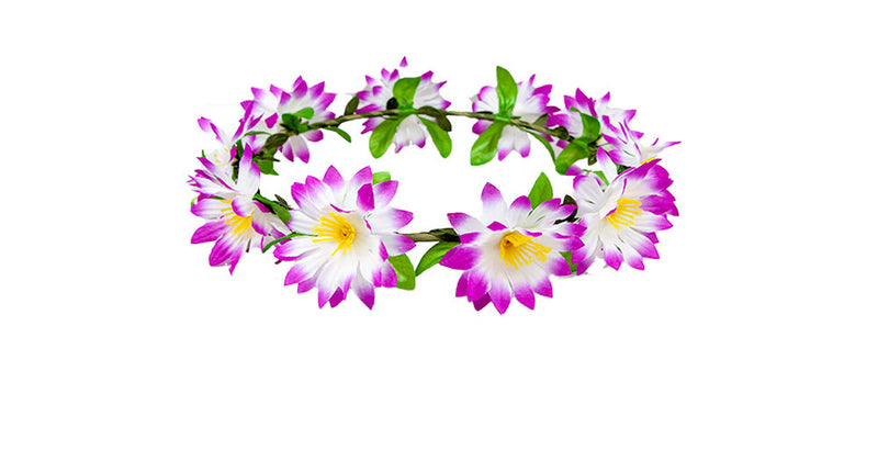 e-carnavalskleding-SYK Paarse bloemen hoofdband