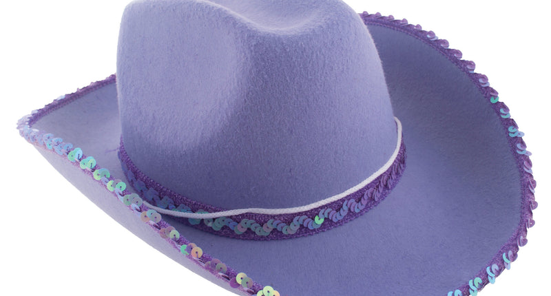 e-carnavalskleding-SYK Paarse cowboyhoed Saar
