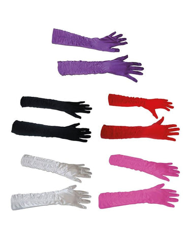 e-carnavalskleding-SYK Paarse handschoenen gerimpeld 46cm