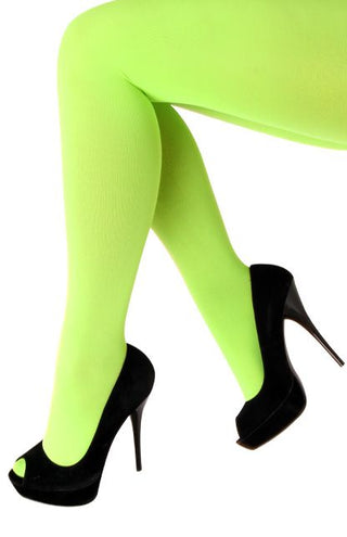 e-carnavalskleding-SYK Panty 60 den microfiber fluor groen one size