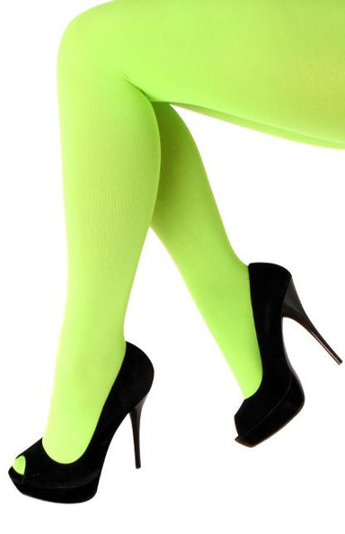 e-carnavalskleding-SYK Panty 60 den microfiber fluor groen one size