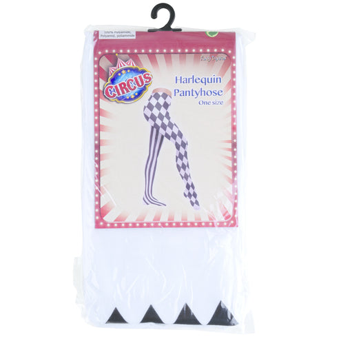 e-carnavalskleding-SYK Panty Harlekijn let op alleen voorzijde bedrukt.