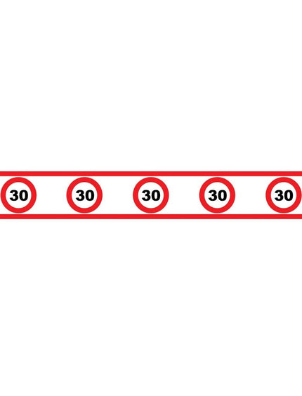 e-carnavalskleding-SYK Party tape 30 jaar met verkeersborden 610x8cm