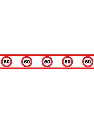 e-carnavalskleding-SYK Party tape 60 jaar met verkeersborden 610x8cm