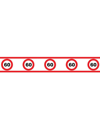 e-carnavalskleding-SYK Party tape 60 jaar met verkeersborden 610x8cm