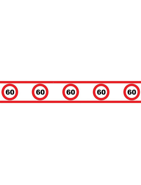 e-carnavalskleding-SYK Party tape 60 jaar met verkeersborden 610x8cm