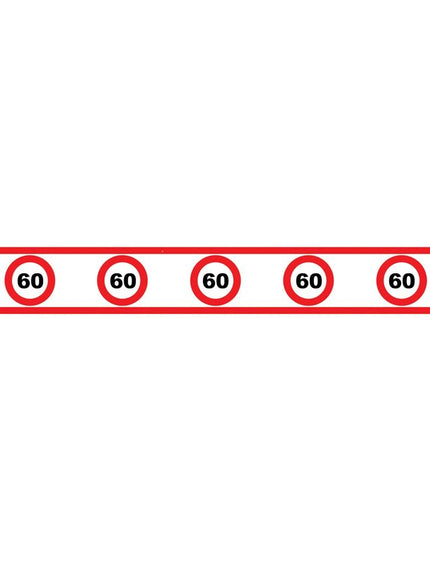 e-carnavalskleding-SYK Party tape 60 jaar met verkeersborden 610x8cm