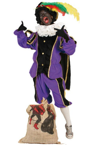 e-carnavalskleding-SYK Piet plushe zwart/paars