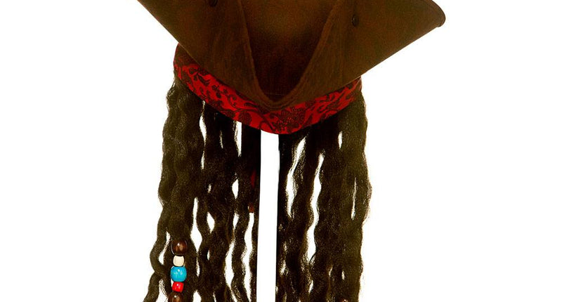 e-carnavalskleding-SYK Piraten hoed met dreadlocks