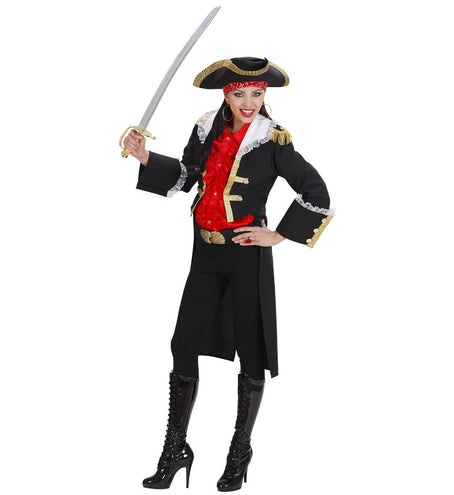 e-carnavalskleding-SYK Piratenjas zwart dames small