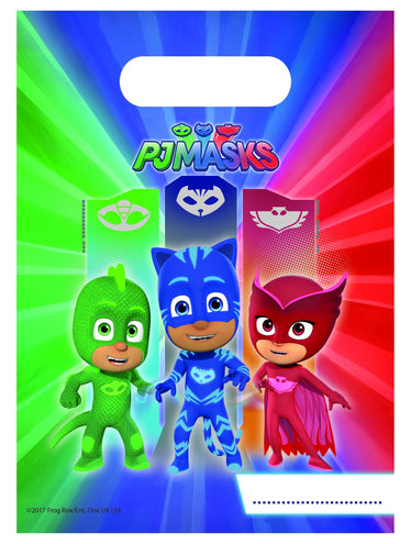 e-carnavalskleding-SYK PJ Masks uitdeelzakjes kinderfeest 6 stuks
