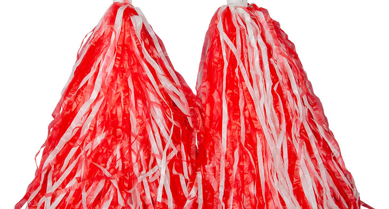 e-carnavalskleding-SYK Pom poms rood wit Lilly