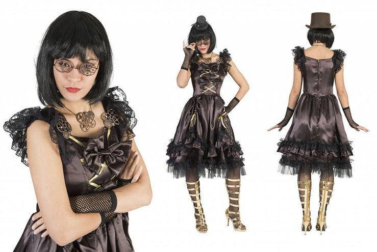 e-carnavalskleding-SYK Prachtig Steampunk jurkje
