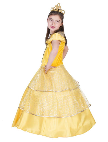 e-carnavalskleding-SYK Prinsessen pak Bella geel