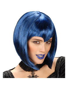 e-carnavalskleding-SYK pruik gothic vamp blauw