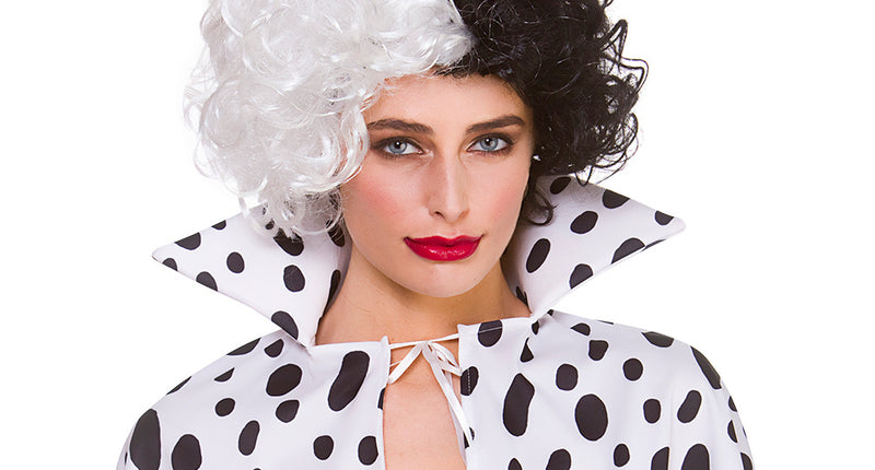 e-carnavalskleding-SYK Pruik zwart wit Dolly