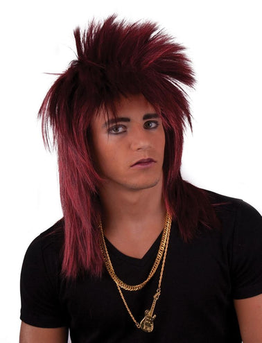 e-carnavalskleding-SYK Punk pruik Jerry rood
