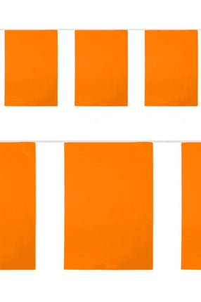 e-carnavalskleding-SYK PVC vlaggenlijn rechthoek oranje 10mtr.