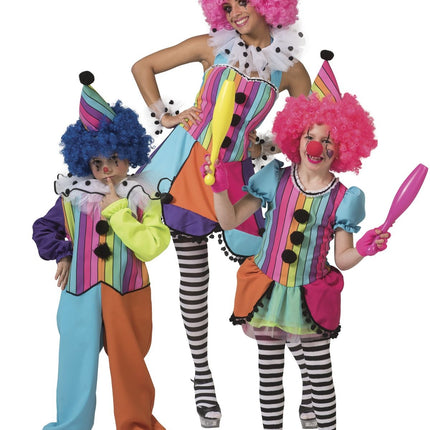 e-carnavalskleding-SYK Regenboog clown pak kinderen unisex