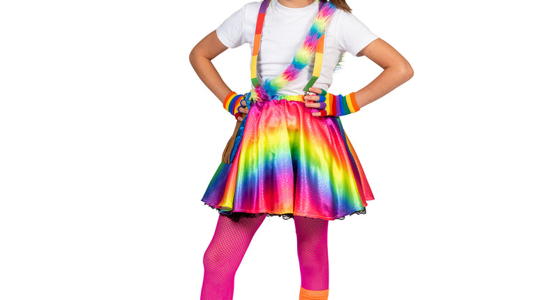 e-carnavalskleding-SYK Regenboog disco rok Suus kinderen