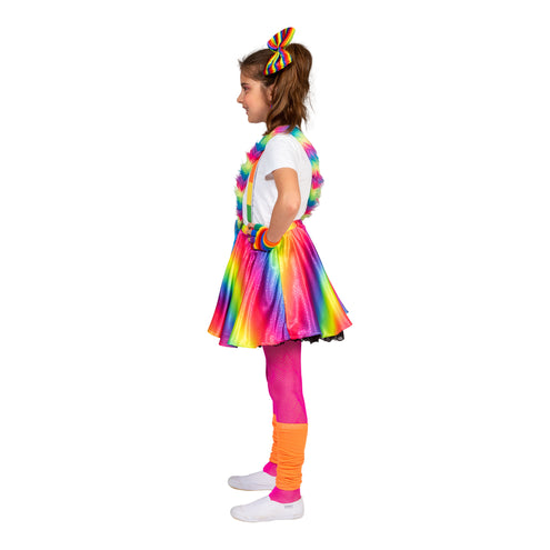 e-carnavalskleding-SYK Regenboog disco rok Suus kinderen